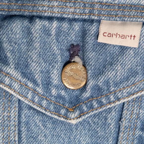 Carhartt Denim Truckers jacket 100 Anniversary 1889-1989 Men's Size M VTG 80's - Picture 8 of 15